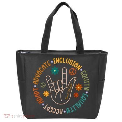 Special Education Autism Accept Equality Hippie Tote Bag