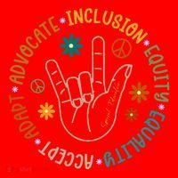 Special Education Autism Accept Equality Hippie Santa Hat thumb 1