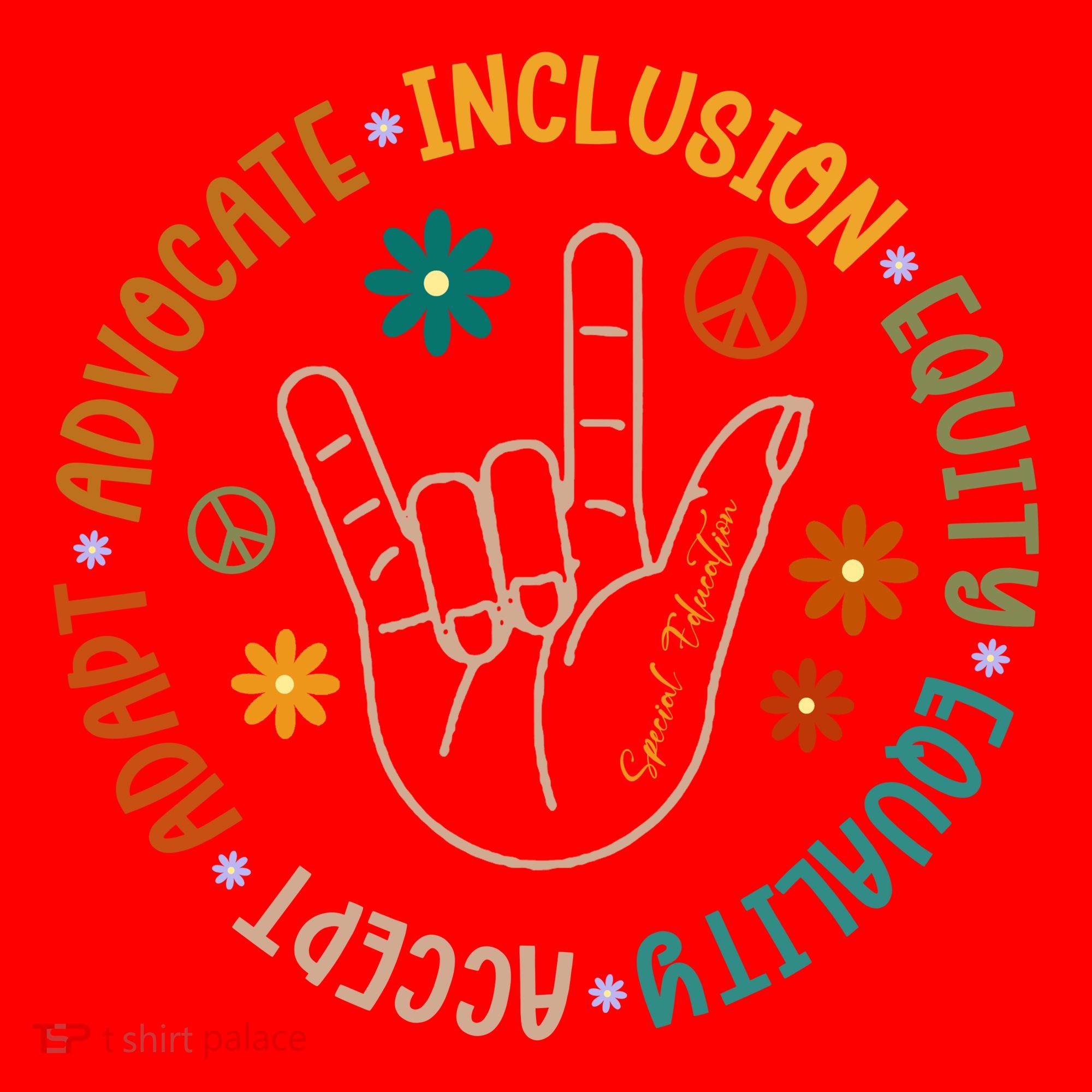 Special Education Autism Accept Equality Hippie Santa Hat
