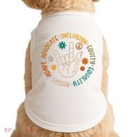 Special Education Autism Accept Equality Hippie Doggie Tank thumb 0
