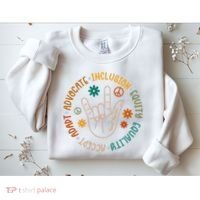 Special Education Autism Accept Equality Hippie Sweatshirt thumb 2