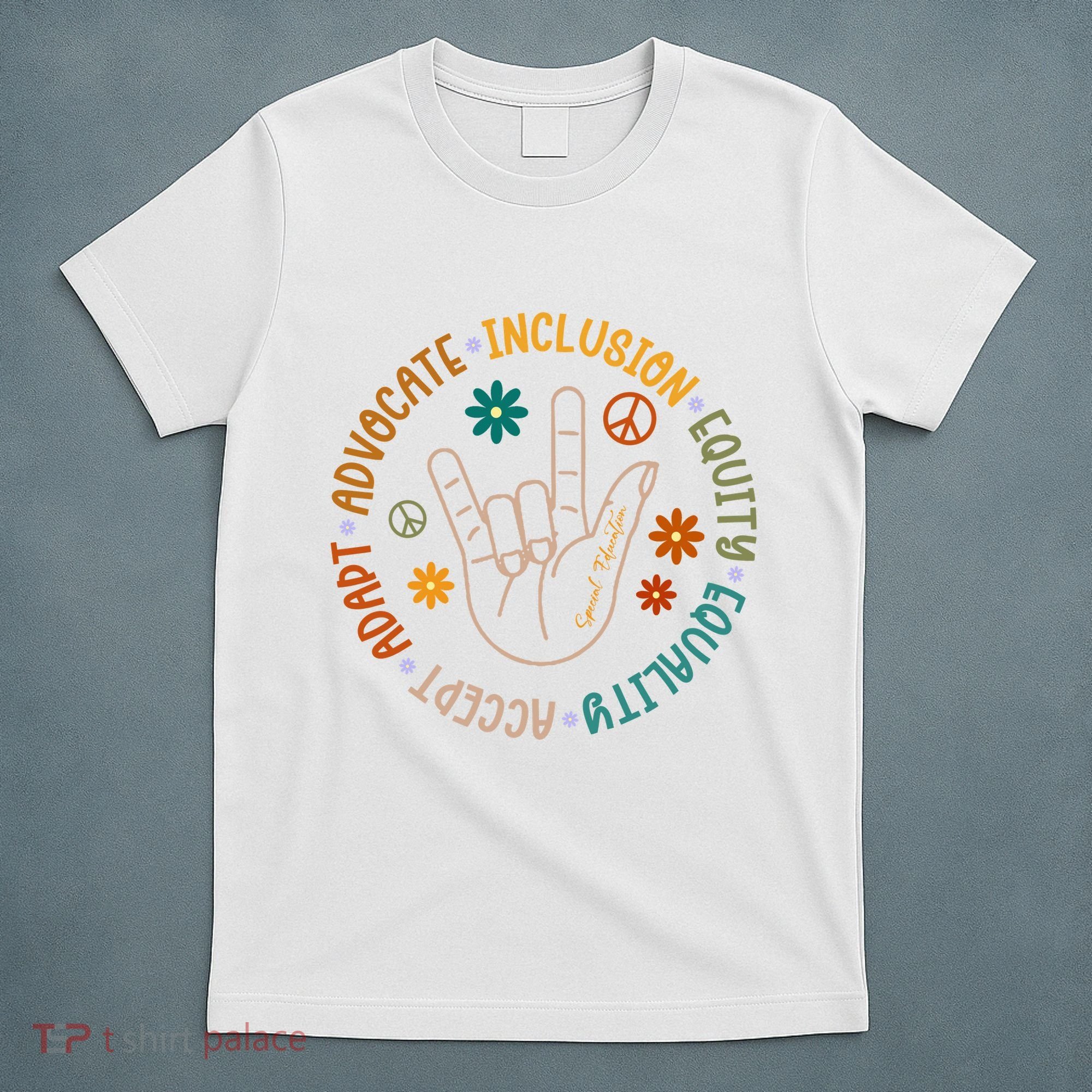 Special Education Autism Accept Equality Hippie T-Shirt