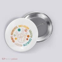Special Education Autism Accept Equality Hippie Button thumb 0