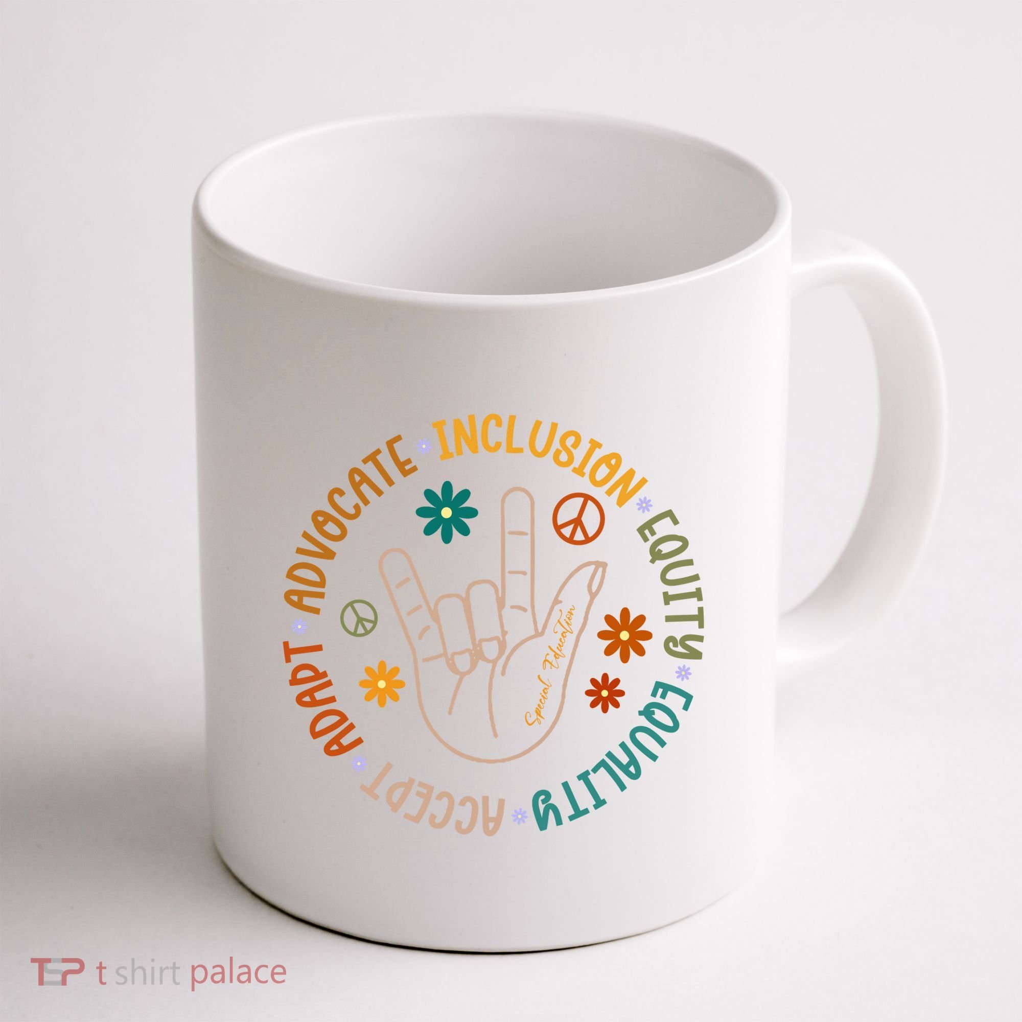 Special Education Autism Accept Equality Hippie Coffee Mug