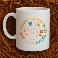 Special Education Autism Accept Equality Hippie Coffee Mug thumb 2