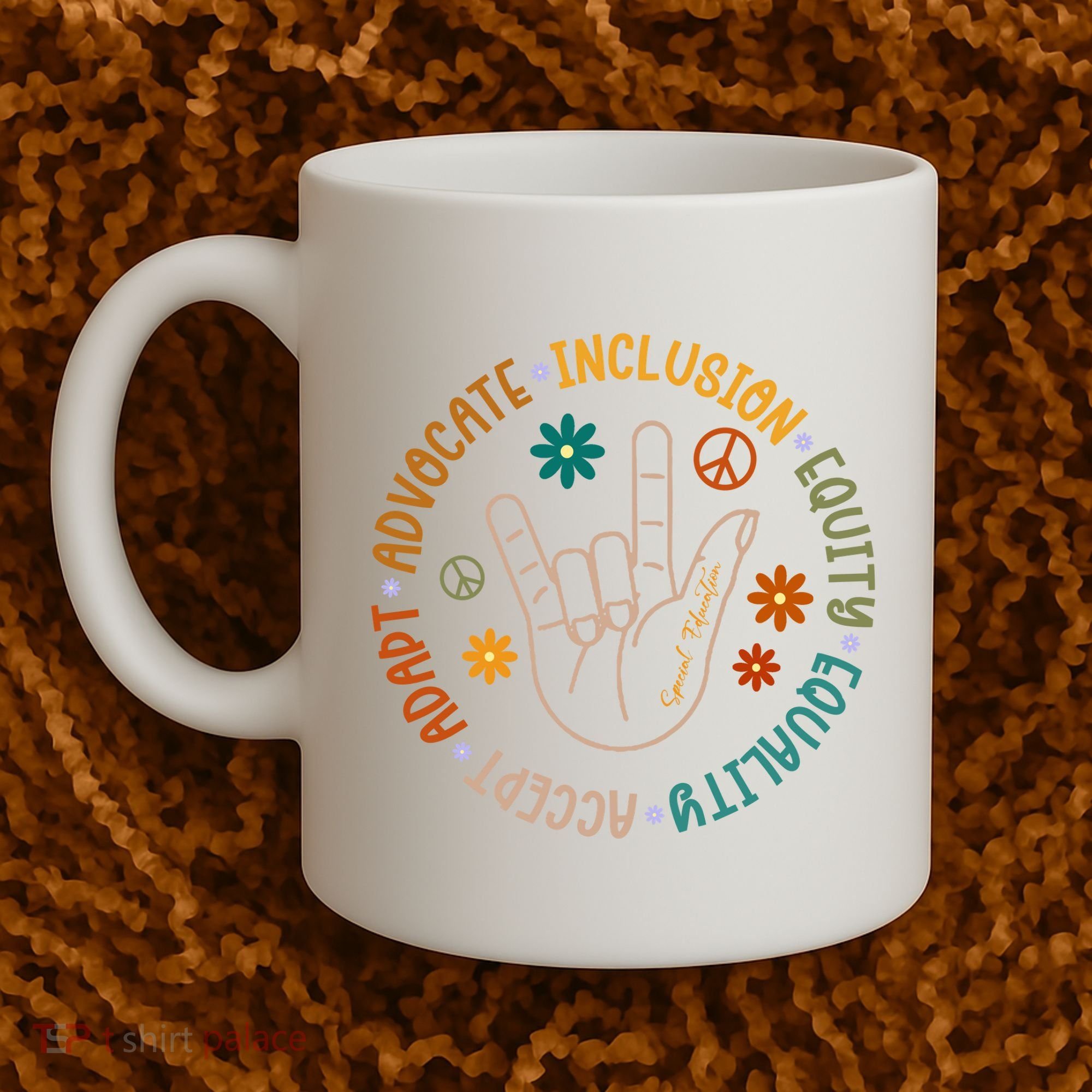 Special Education Autism Accept Equality Hippie Coffee Mug