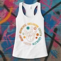 Special Education Autism Accept Equality Hippie Women's Tank Top thumb 3