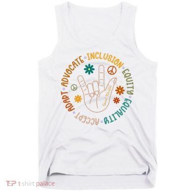Special Education Autism Accept Equality Hippie Tank Top