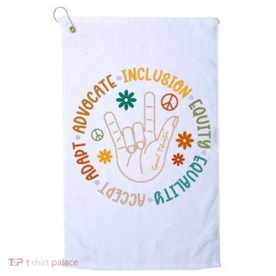 Special Education Autism Accept Equality Hippie Golf Towel