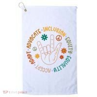Special Education Autism Accept Equality Hippie Golf Towel thumb 0