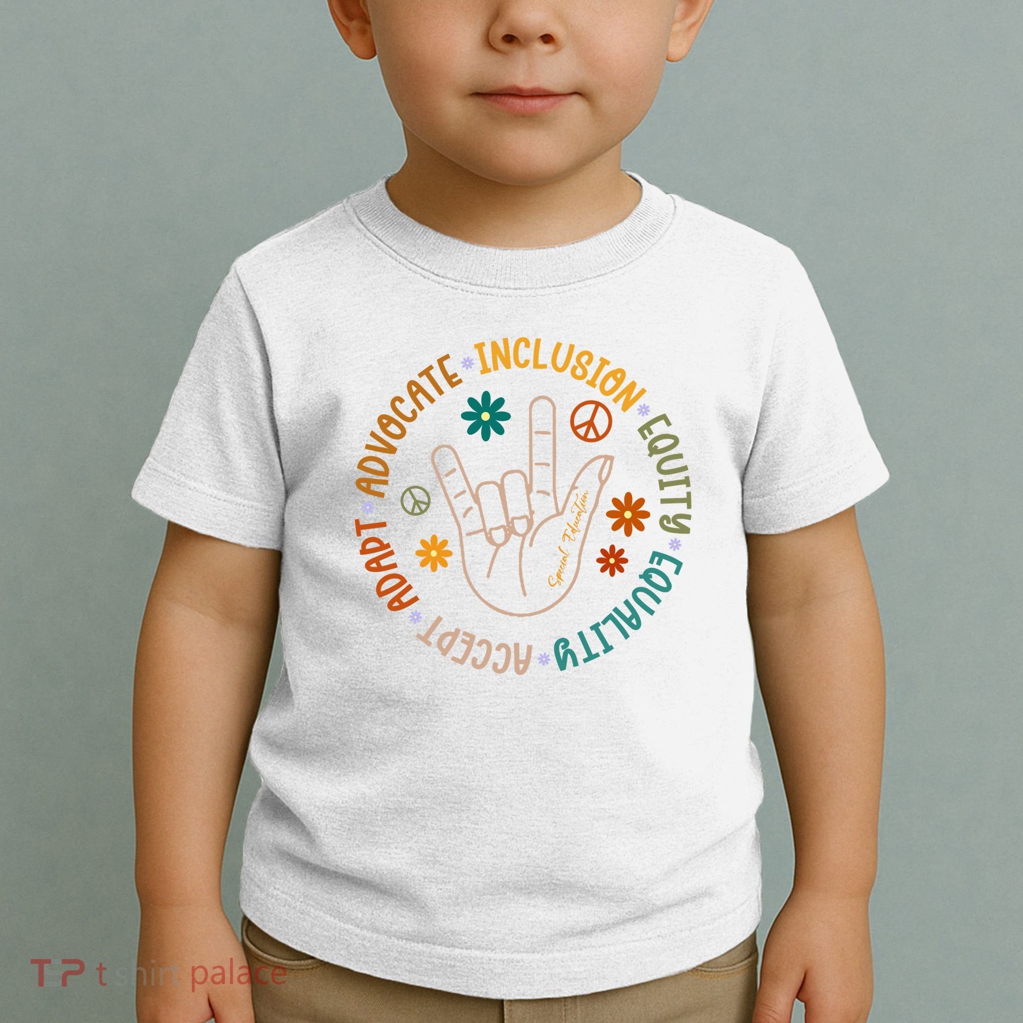Special Education Autism Accept Equality Hippie Toddler T-Shirt