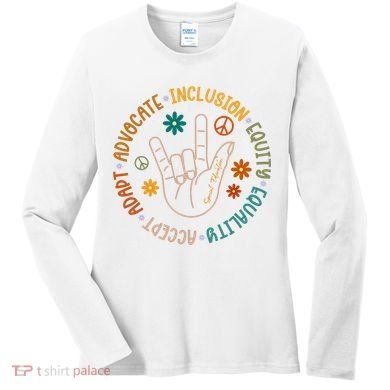 Special Education Autism Accept Equality Hippie Women's Long Sleeve Shirt
