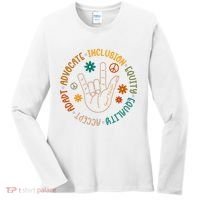 Special Education Autism Accept Equality Hippie Women's Long Sleeve Shirt thumb 0