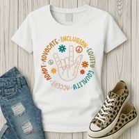 Special Education Autism Accept Equality Hippie Women's T-Shirt thumb 3