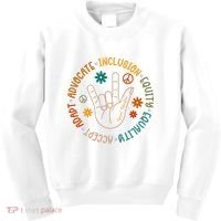 Special Education Autism Accept Equality Hippie Kids Sweatshirt thumb 0
