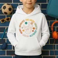 Special Education Autism Accept Equality Hippie Kids Hoodie thumb 2