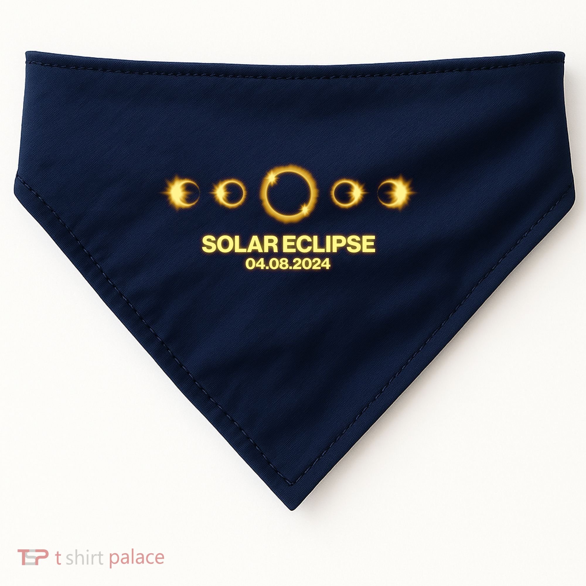 Solar Eclipse April 08 2024 USA-Made Doggie Bandana