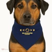 Solar Eclipse April 08 2024 USA-Made Doggie Bandana thumb 1