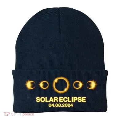 Solar Eclipse April 08 2024 Beanie