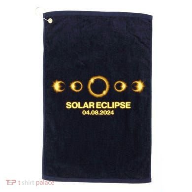 Solar Eclipse April 08 2024 Golf Towel