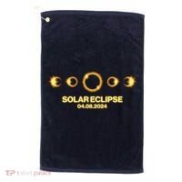 Solar Eclipse April 08 2024 Golf Towel thumb 0