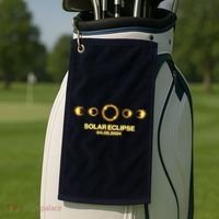Solar Eclipse April 08 2024 Golf Towel thumb 2