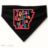 Solar Eclipse Arkansas Map USA-Made Doggie Bandana thumb 0