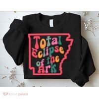 Solar Eclipse Arkansas Map Sweatshirt thumb 2