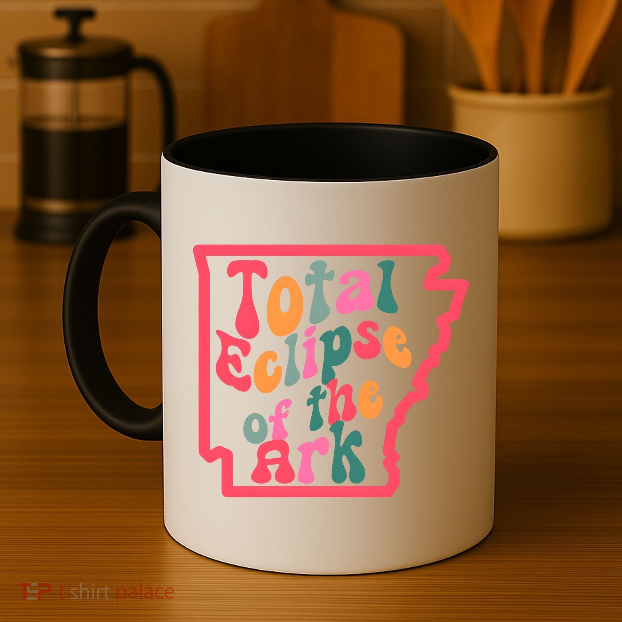 Solar Eclipse Arkansas Map Coffee Mug