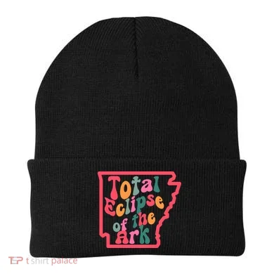 Solar Eclipse Arkansas Map Beanie