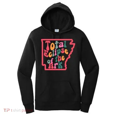 Solar Eclipse Arkansas Map Women's Hoodie