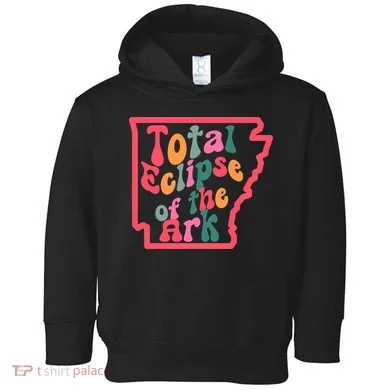 Solar Eclipse Arkansas Map Toddler Hoodie