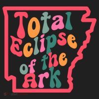Solar Eclipse Arkansas Map Golf Towel thumb 3