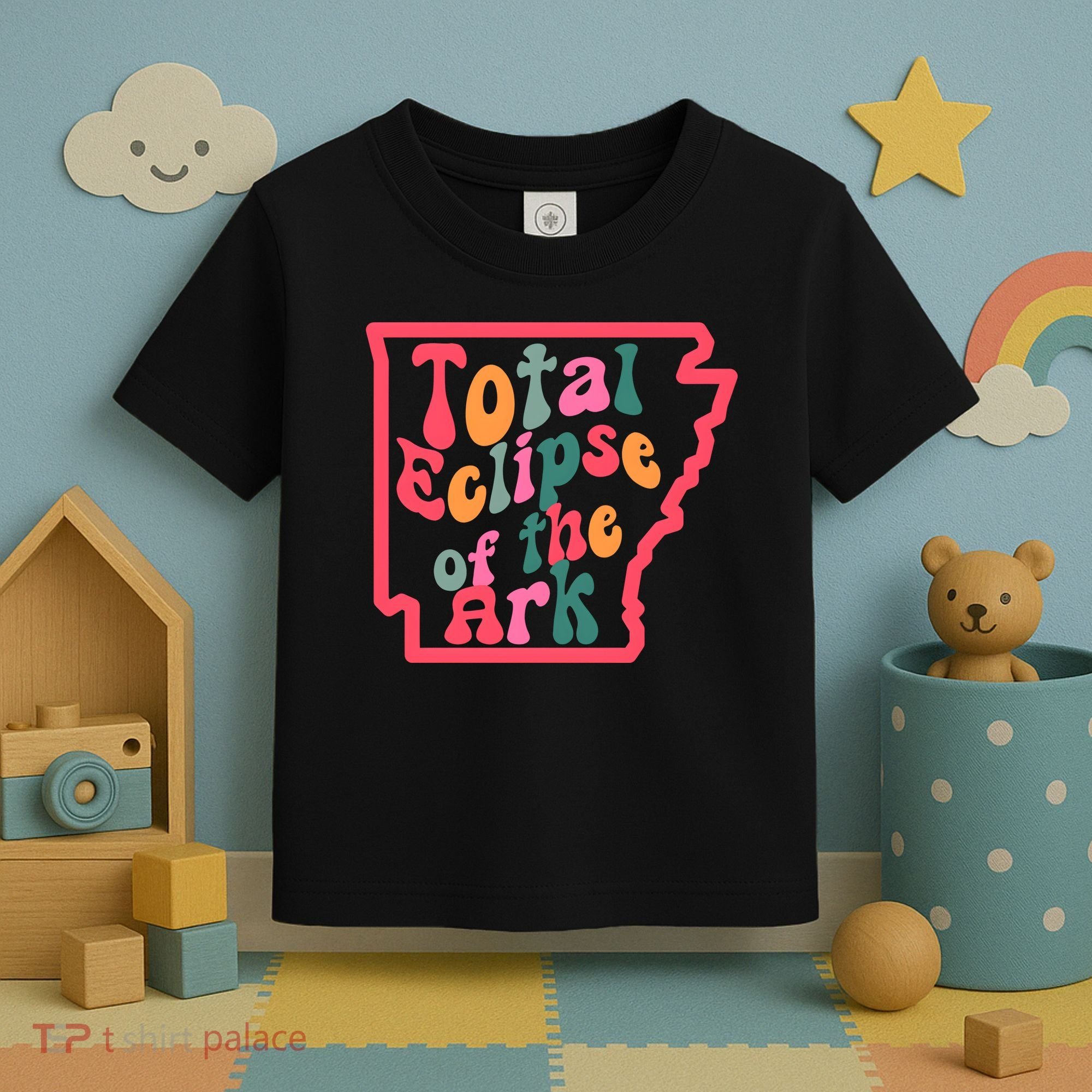 Solar Eclipse Arkansas Map Toddler T-Shirt