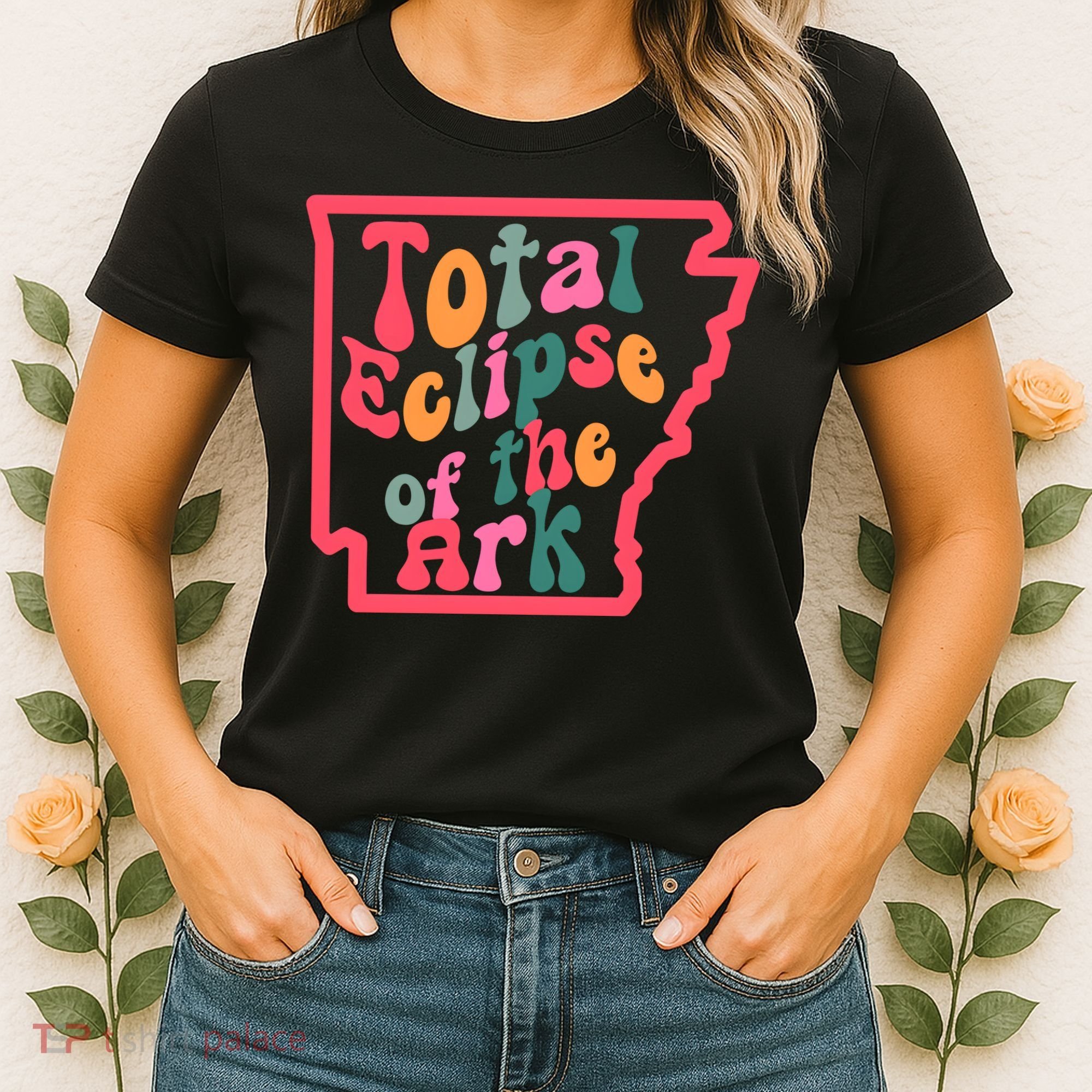 Solar Eclipse Arkansas Map Women's T-Shirt