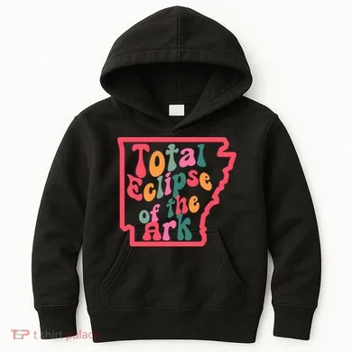 Solar Eclipse Arkansas Map Kids Hoodie