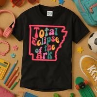 Solar Eclipse Arkansas Map Kids T-Shirt thumb 3