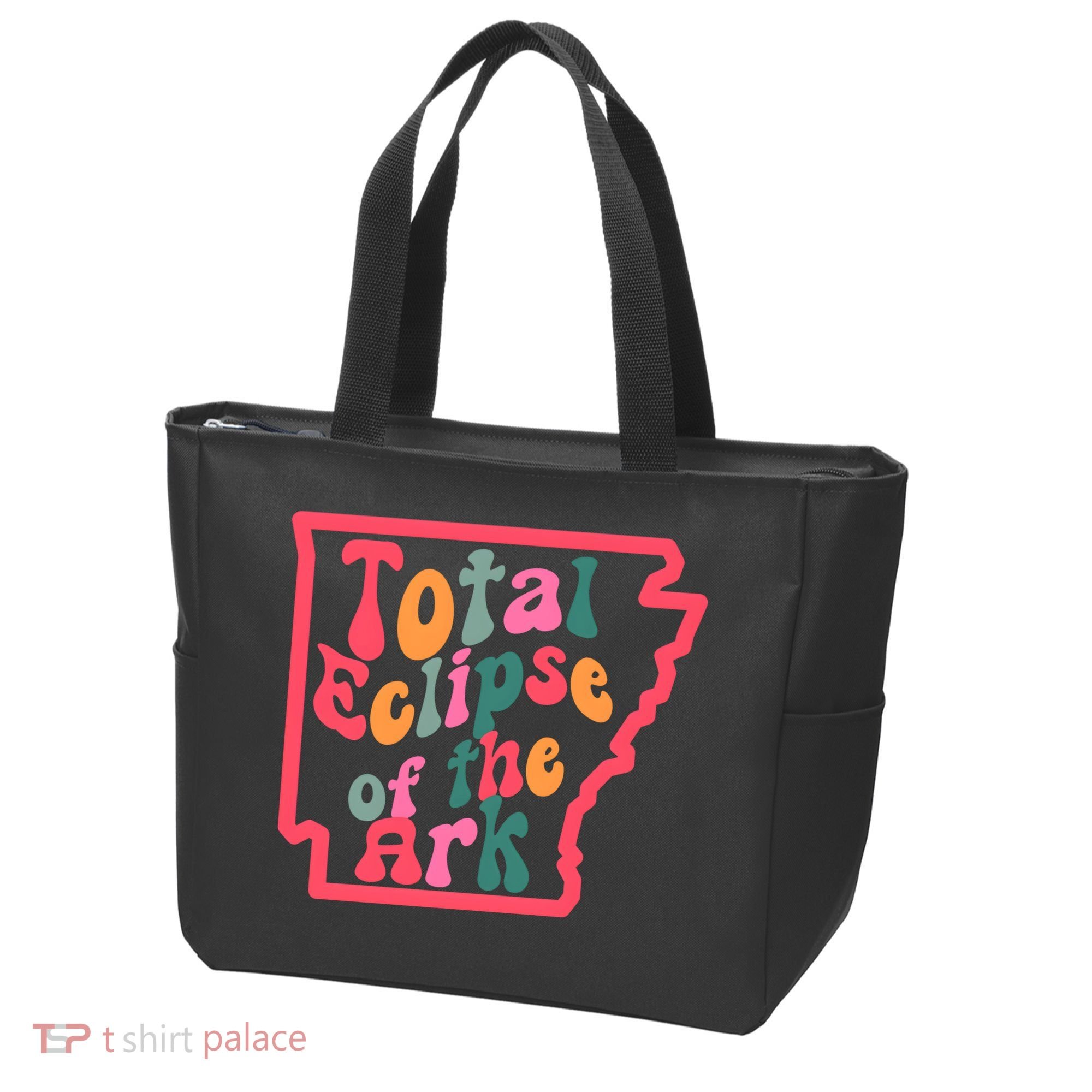 Solar Eclipse Arkansas Map Tote Bag