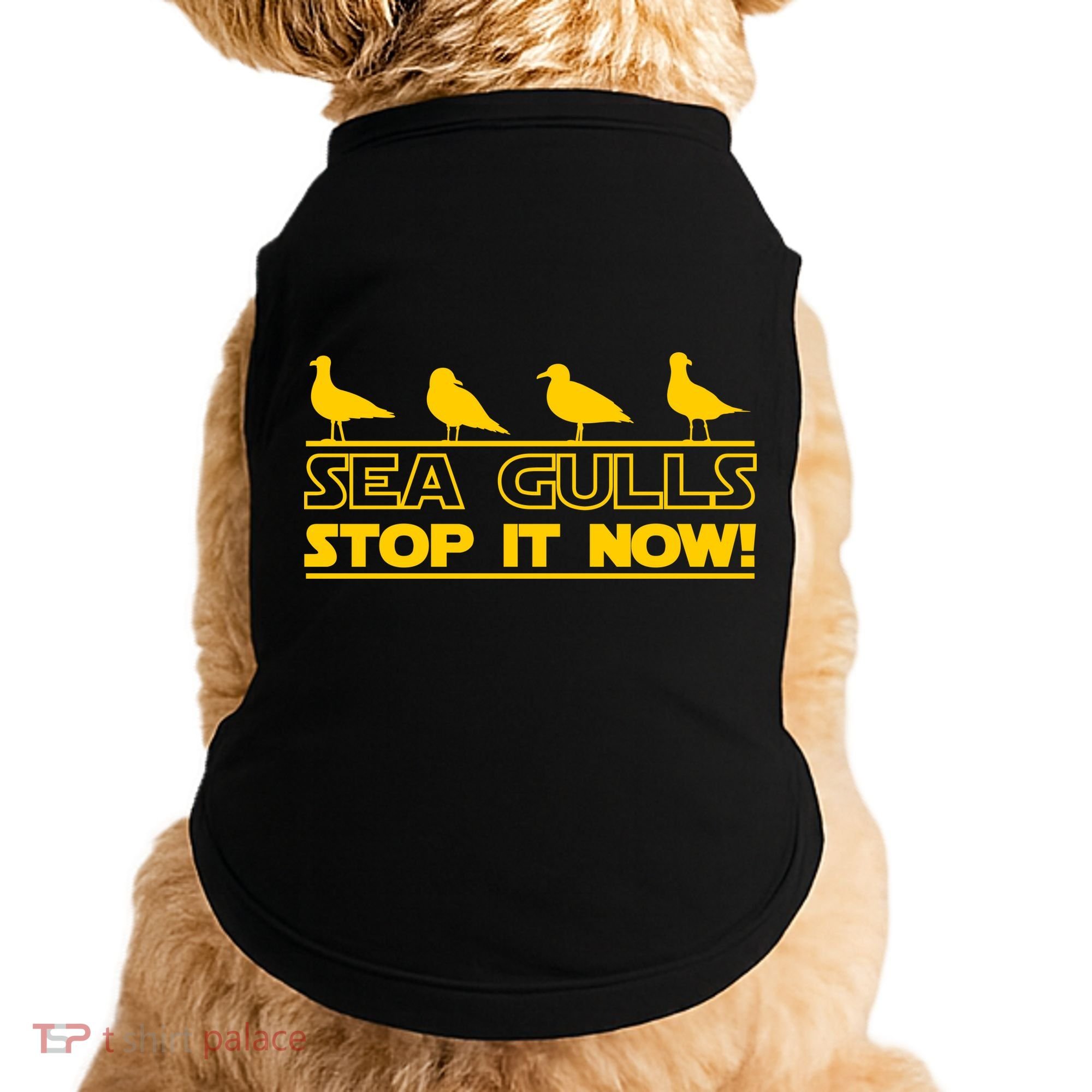 Seagulls Stop it Now Funny Meme Doggie Tank