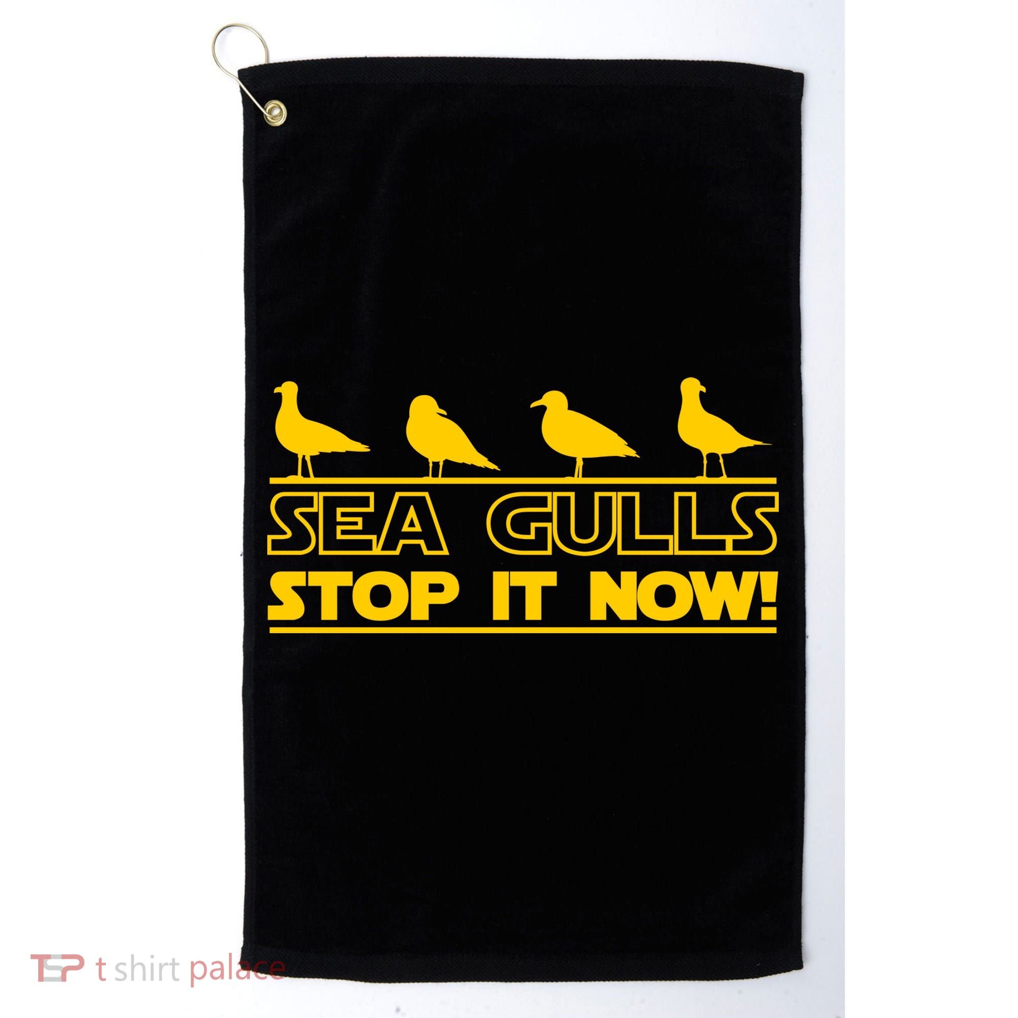 Seagulls Stop it Now Funny Meme Golf Towel