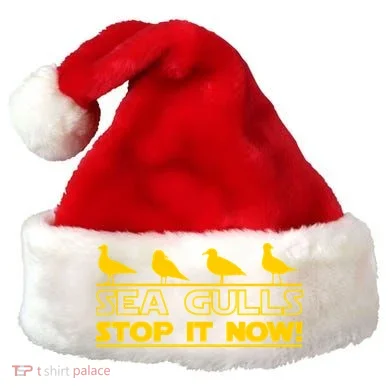Seagulls Stop it Now Funny Meme Santa Hat