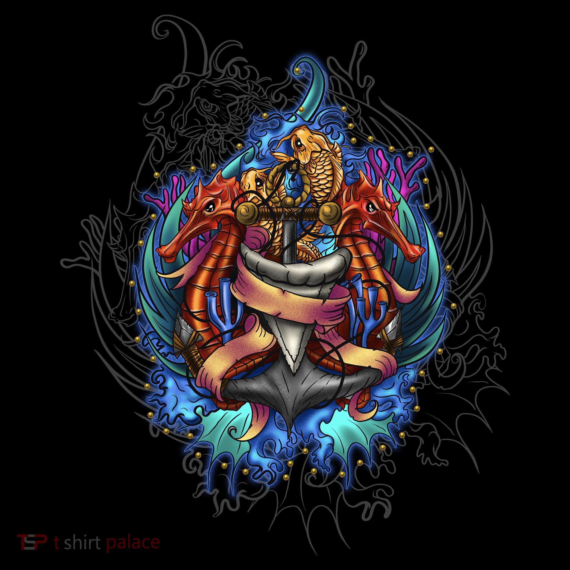 Seahorse Anchor Crest Visor