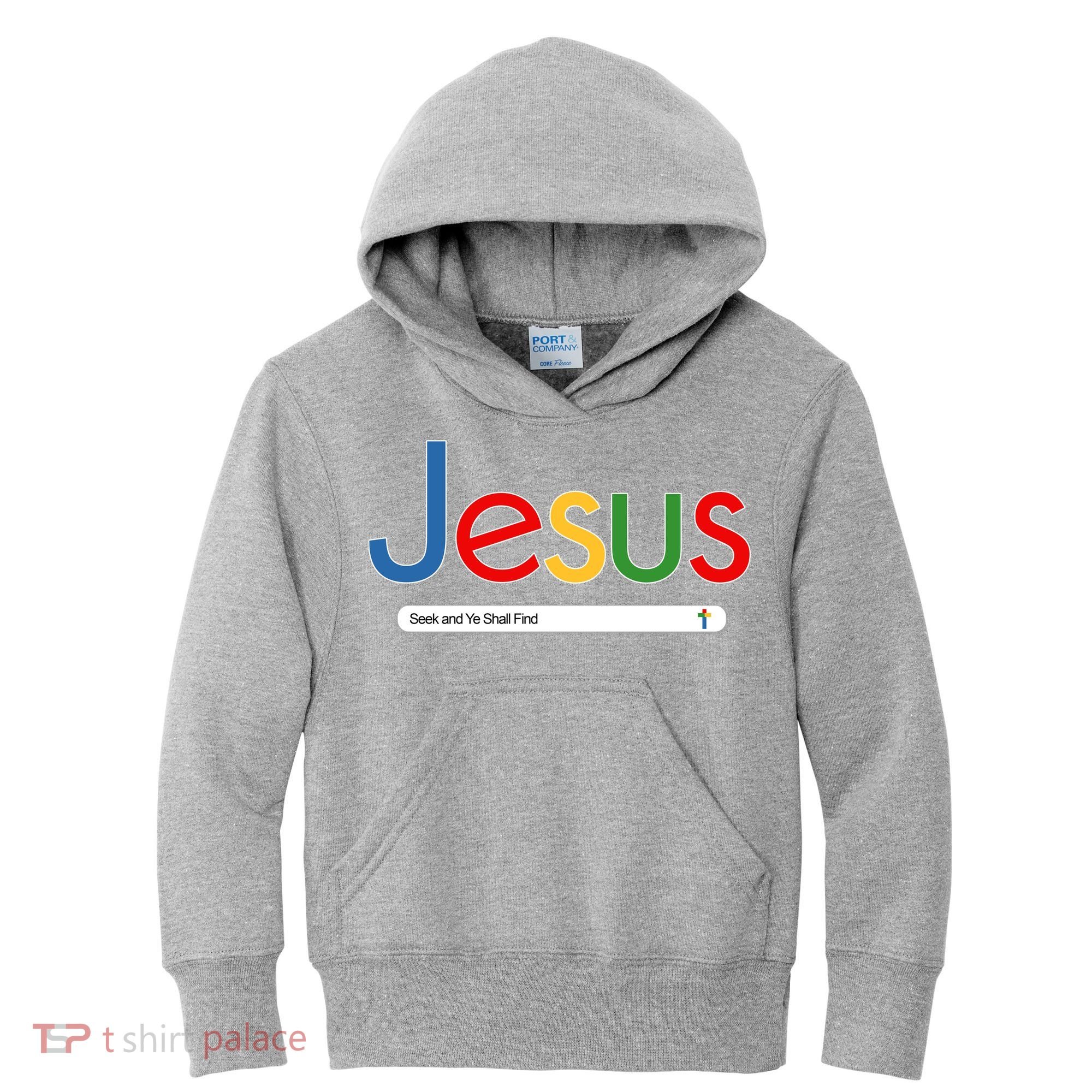 Search Jesus Seek And Ye Shall Find Kids Hoodie