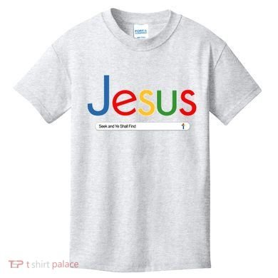 Search Jesus Seek And Ye Shall Find Kids T-Shirt