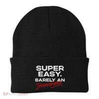 Super Easy Barely An Inconvenience Funny Pitch Meeting Beanie thumb 0