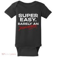 Super Easy Barely An Inconvenience Funny Pitch Meeting Baby Bodysuit thumb 0