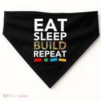 Sleep Eat Build Repeat Building Blocks USA-Made Doggie Bandana thumb 0