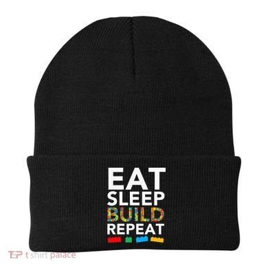 Sleep Eat Build Repeat Building Blocks Beanie