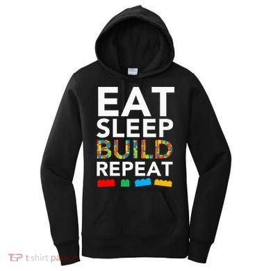 Sleep Eat Build Repeat Building Blocks Women's Hoodie
