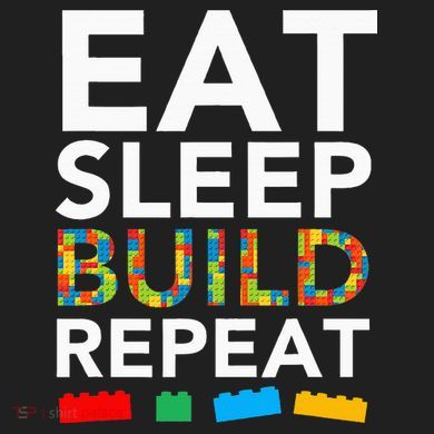 Sleep Eat Build Repeat Building Blocks Crop Fleece Hoodie